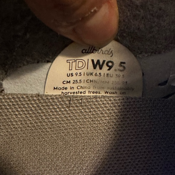 Women’s Allbirds Tree Dasher 2 sneakers, Light Gray/White - size 9.5 - Picture 2 of 5